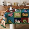 Cartoon Tablecloth Oil-proof Waterproof Dining Table Cloth Wedding Party Outdoor Picnic Rectangular Table Cover Protector