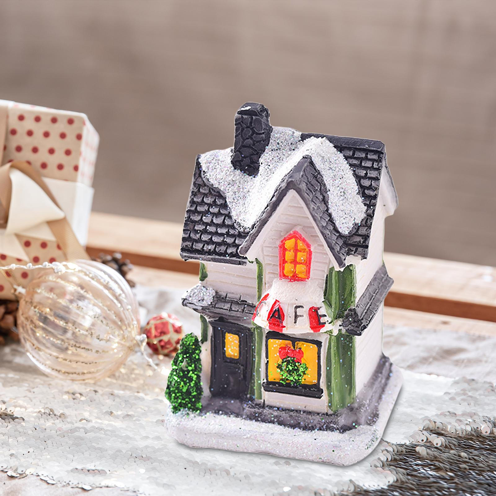 

Осветите Рождественский деревенский дом, украшение, строительная фигурка, микропейзаж, домашний декор