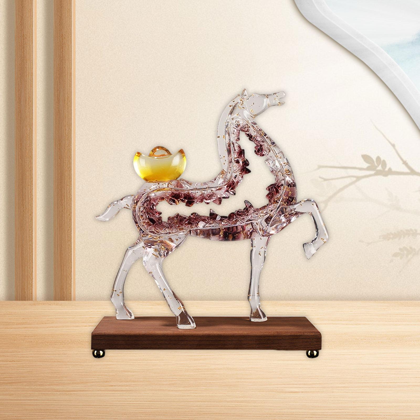 

Horse Statue Collectible Decorative Figurine for Bookshelf Entrance Cabinet фіолетовий