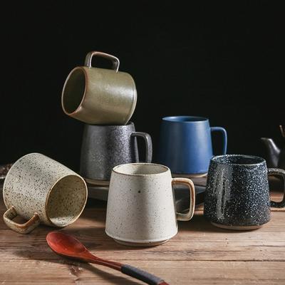 350mL Japanese Creative Retro Ceramic Mug Office Tea Cup Coffee Mug Breakfast Milk Cup Household Kitchen Water Cup 2025 New
