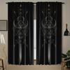 2PCS Blackout Curtains Dark Sword Print Polyester Rod Pocket Top for Bedroom Office Living Room Home Decor