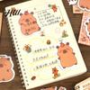 Glue-Free Sticky Pads 4 Pack Capybara Notepads, 30 Sheets Cute Self Cartoon Thick Paper Adhesive Notes Animal Memo Pads, for Office School Students