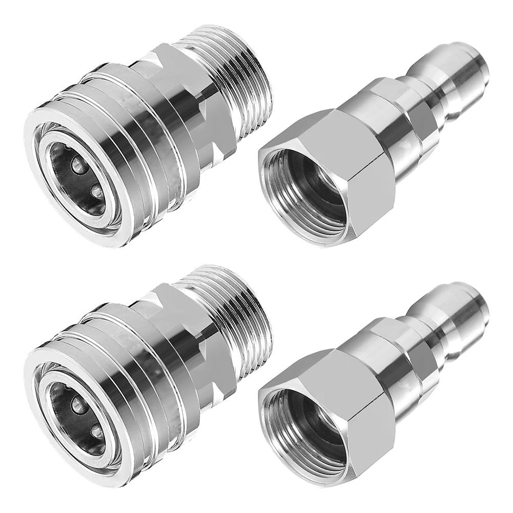 NPT 38 Inch Quick Connector Kit Stainless Steel Pressure Washer Adapters Enhanced Cleaning Easy Hose Connection