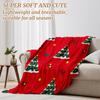 100*130cm Christmas Flannel Printed Blanket Holiday Gift