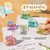 10pcs/package Transparent File Clip, Simple Fixed Long Tail Clip, Color Sealed Bill Clip
