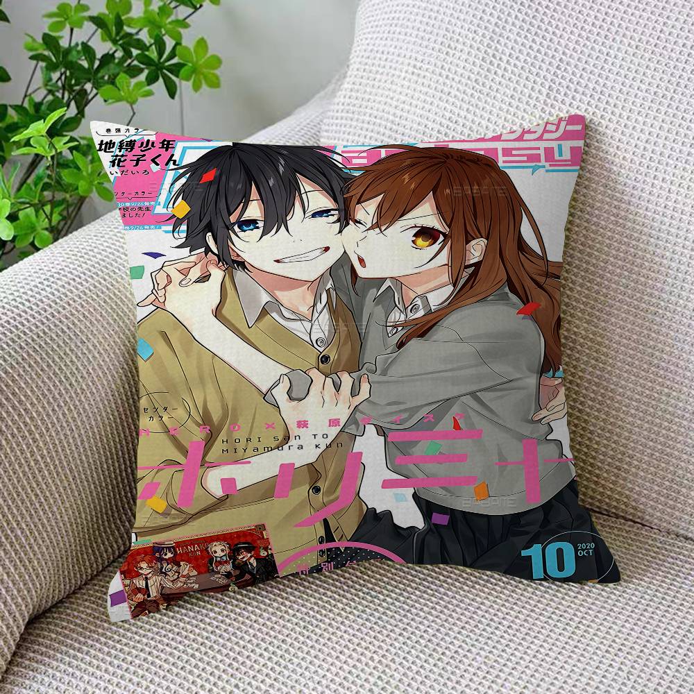 Anime Figure Horimiya Pillow Anime Pillow Sofa Bed Head Pillow Cover Cushion Cover 45x45 Cm Fashion