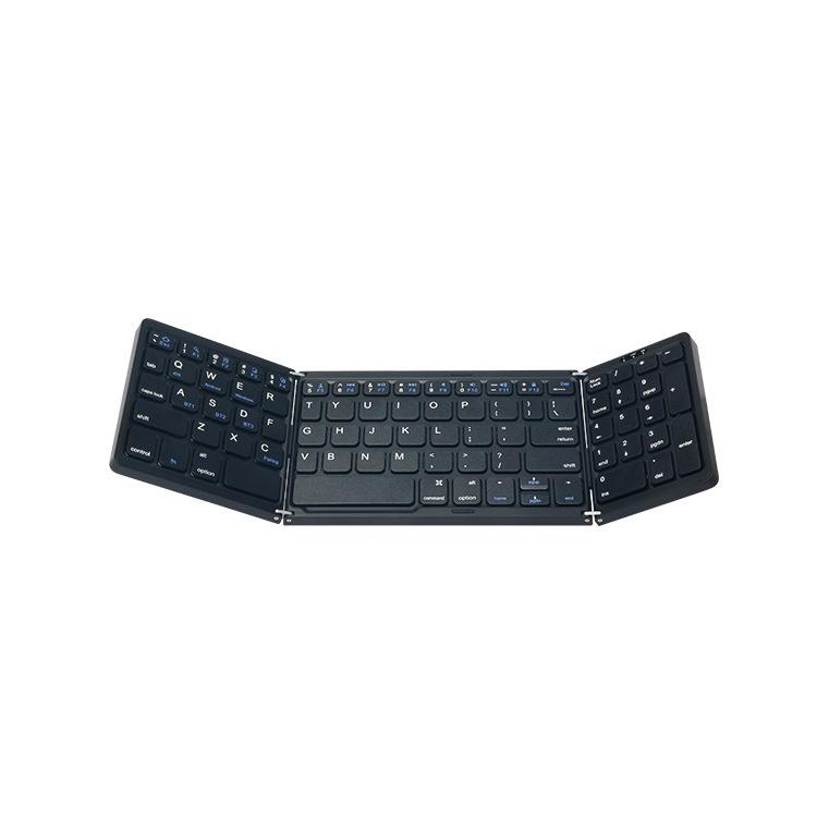 Foldable Bluetooth Keyboard: Compact, Silent, Ideal for Business Travel with Phones, Tablets, & Office Use.