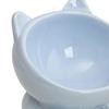 Ceramic Cat Feeder Bowl Dish Food and Water Raised Kitten for Dry Wet