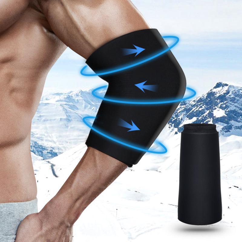 Dual-Use Gel Ice Pack Elbow and Knee Support - High Elasticity, Pressure Relief, Shock Absorption, Hot/Cold Therapy Gear.