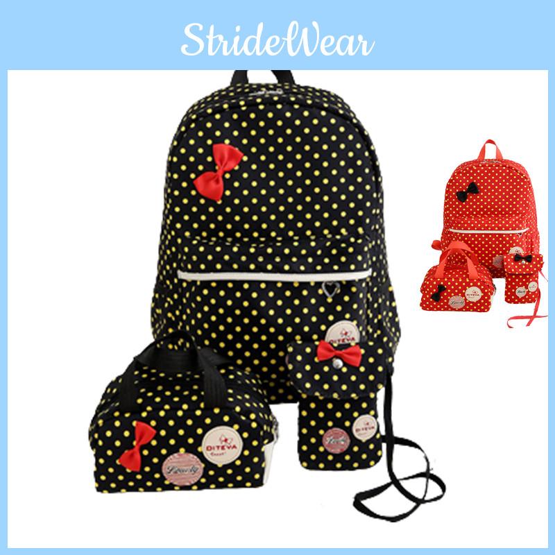 Simple And Artistic 3pcs/set Backpack For Middle School Including Lunch Box And Shoulder Bag