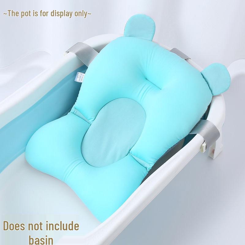 Schwimmende Neugeborenen-Badestütze: Universelle Mesh-Matte & Schwamm zum Sitzen und Liegen