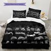 Ropa de cama con patrón de Rugby de los All Blacks Decoración del hogar Regalo de Cumpleaños (1 * funda nórdica + 2 * fundas de almohada, sin núcleo)