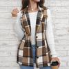 Ladies' Plaid Fashion Women's Clothing Lapel Suit Vest Plaid Top Jacket
