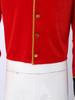 Stand Collar Long Sleeve Velvet Jacket with Gold Trim and Shoulder Boards for Men Circus Ringmaster Halloween Carnival Costume