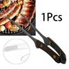 Barbecue Tongs Kitchen Salad Tweezers Vegetable Wooden Handle Multi-use Cooking