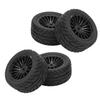 4Pcs Rubber Tire Strong Grip Powerful Buffering Racing Car Tires for UD1601 UD1602 UD1603 UD1604 UD1607 SG1603 SG1604