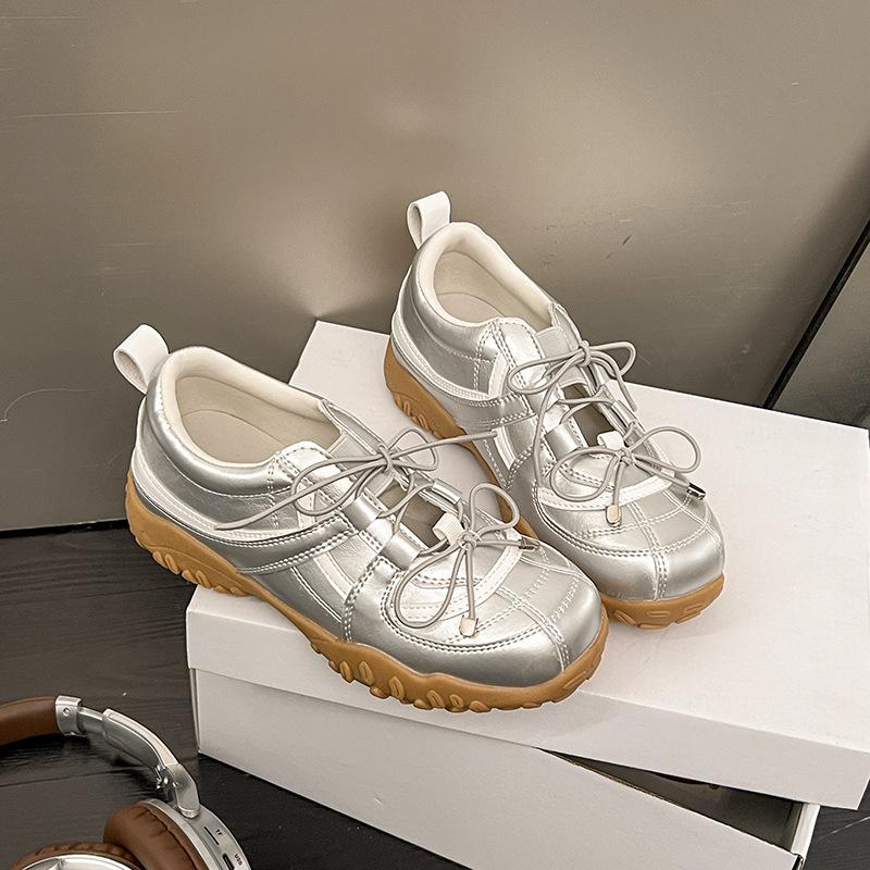 Small Inner Height Increase German Training Shoes Summer New Ballet Mary Jane Shallow Mouth Single Shoes Retro Casual Sports Shoes