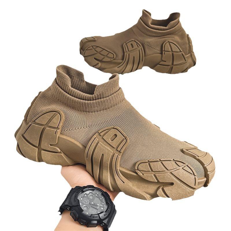 Autumn Socks Shoes Fly-woven Breathable Mesh Shoes Fashion Trend Sports Dad Shoes Casual Men