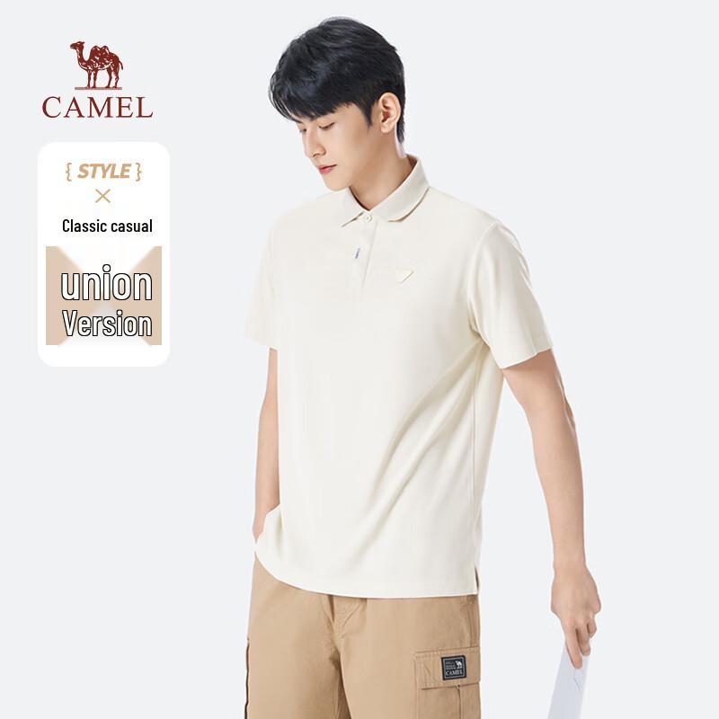 

CAMEL Men s Waffle Knit Cooling Polo Shirt M