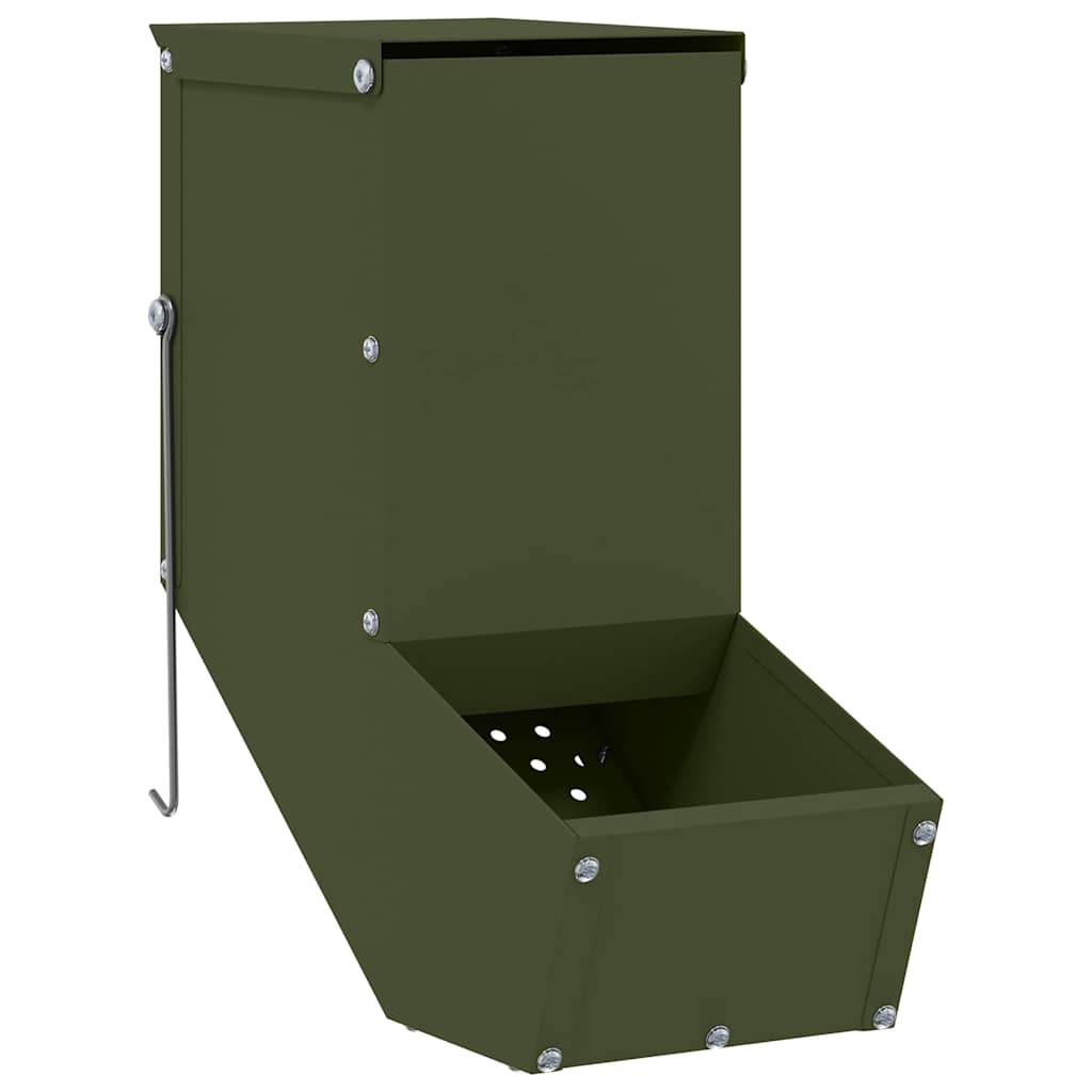 Rabbit Feeder Olive Green 12.5 X 26 X 28.5 Cm