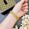 New1914Hollow cloud-patterned flower bracelet with clasp, popular light luxury versatile gold-plated copper jewelry for women