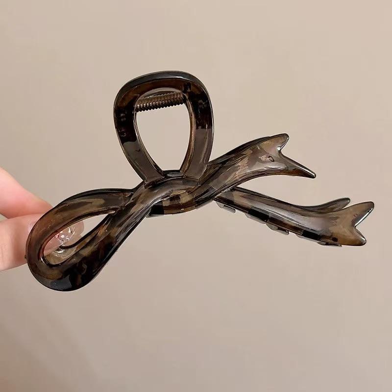 Ribbon grab clip simple wind shark clip summer hair volume hairpin back head headdress clip