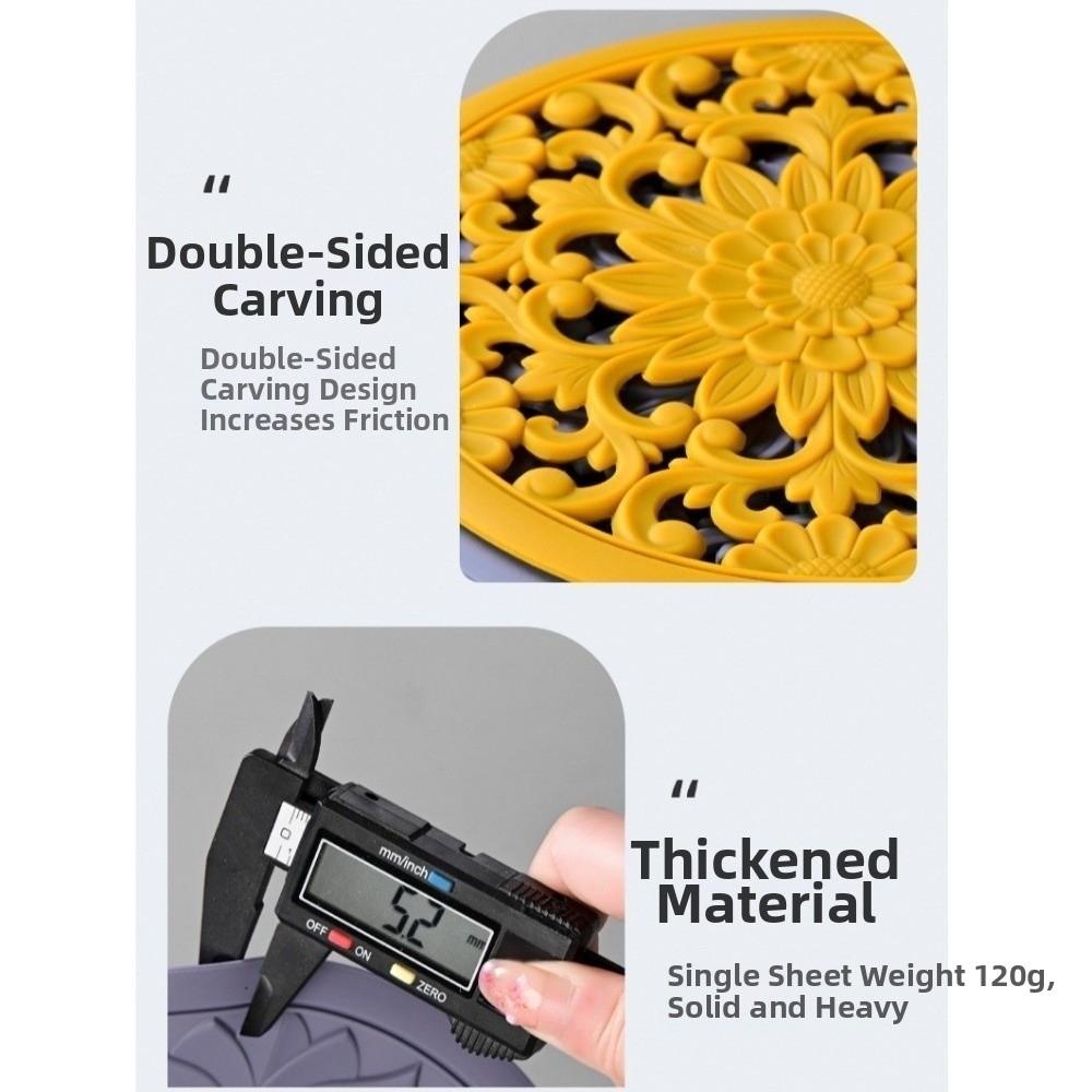 3 Stück Hitzebeständige Silikon-Untersetzer Verbrühschutz Topfhalter Modische Silikon-Topfunterlage Küche