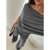 Summer 2026 Women's One-Shoulder Sexy Slim-Fit Batwing Sleeve T-Shirt