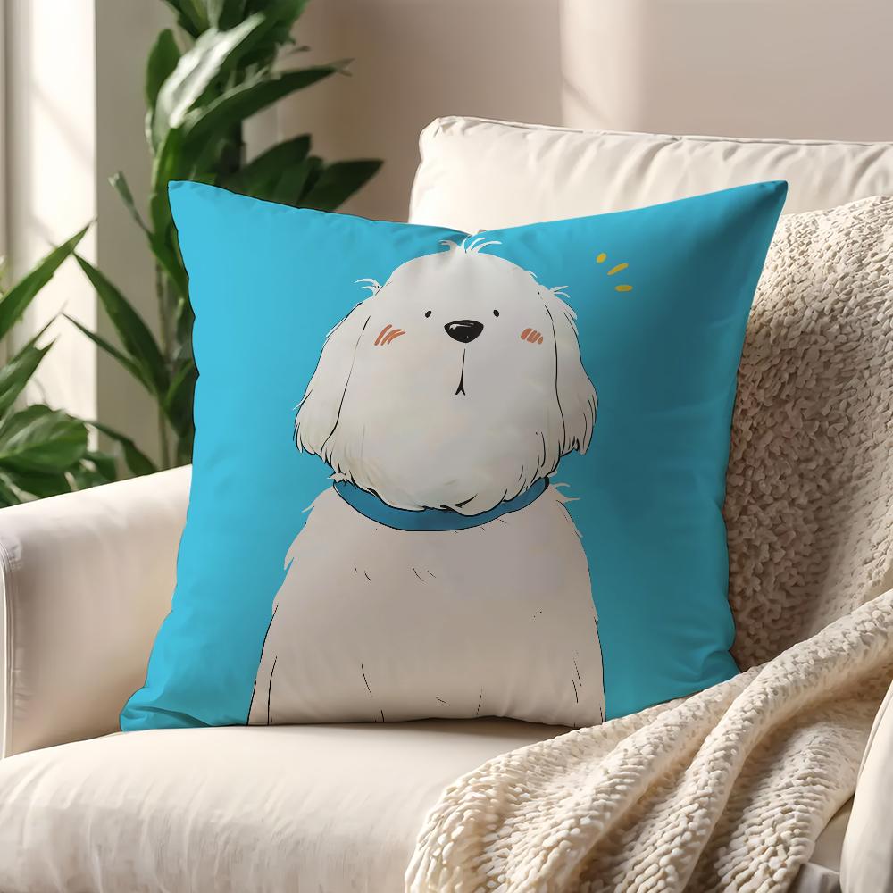 Cute Puppy PatternS cushion cover For Pillow Printing Sofa Decoration Home Car Room Coffee Shop Office Nordic Simplicity