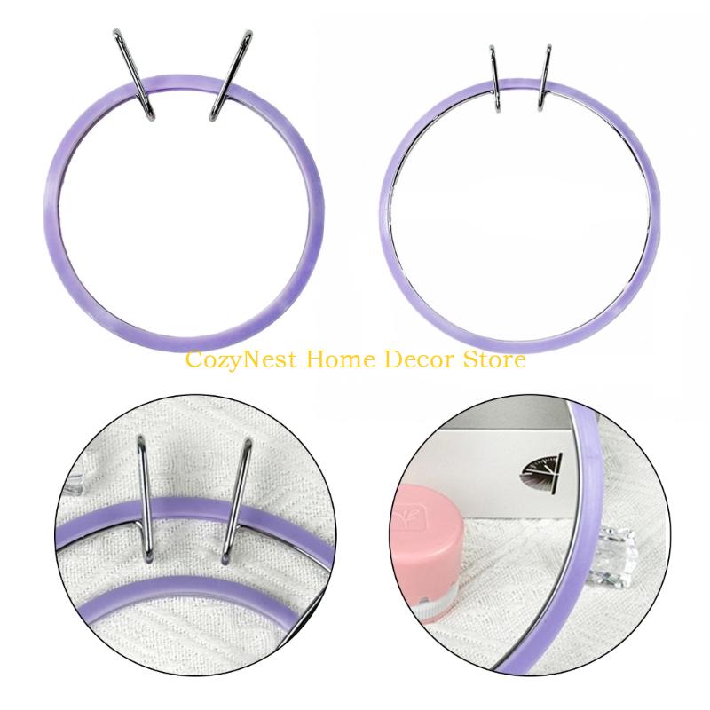 92MF 1 Set Embroidery Hoop Plastic Embroidery Frame Adjustable Crosses Stitching Hoop Craft Supplies For Hobbyists