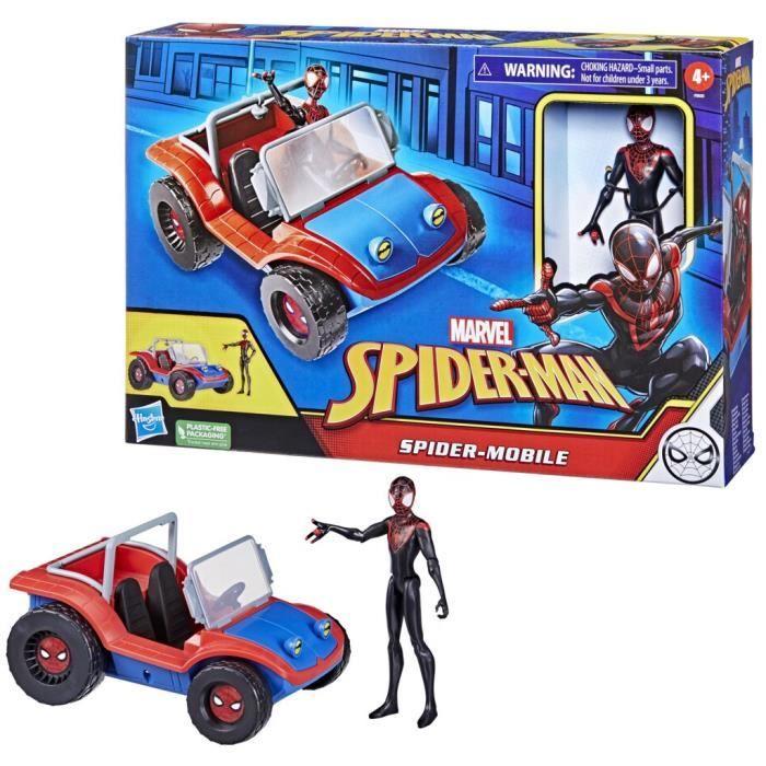 Véhicule Spider-Mobile et figurine Miles Morales Marvel Spider-Man 15cm dès 4 ans