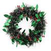 Yousheng Christmas Wreath Skull Wear Hat Figure Xmas Front Door Decor Indoor Outdoor Front Door Window Holiday Decoration