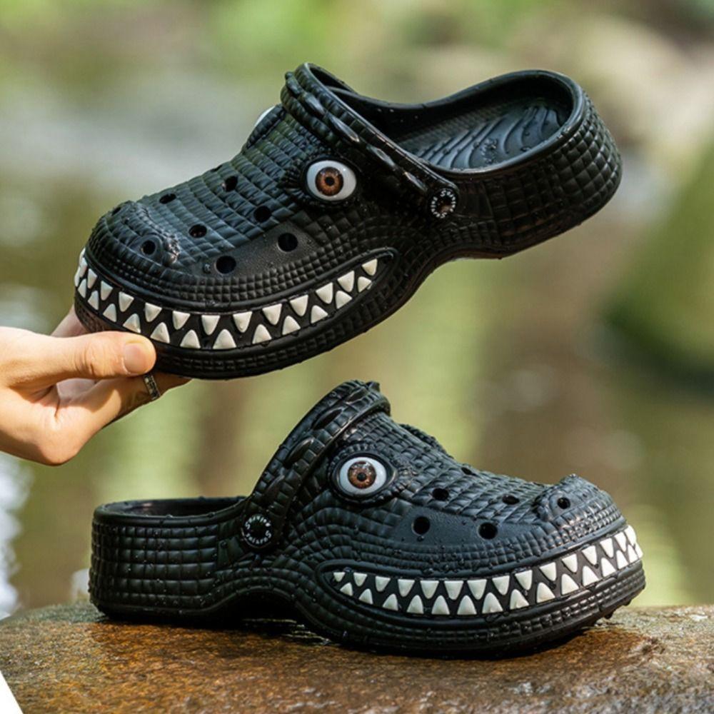 Crocodile Shape Children's Sandals Cartoon Beach Slippers Kids Slippers For Boys Aged 4-7