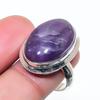 Natural Sage Amethyst Gemstone 925 Sterling Silver Jewelry Ring Size 6.5 AR-17122