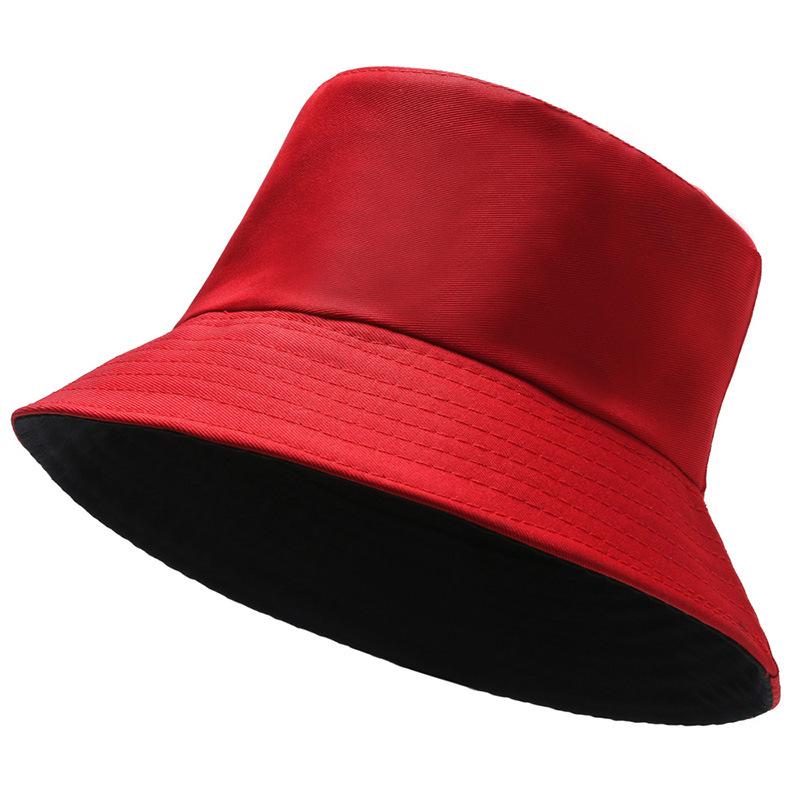 New spring and summer small fresh basin hat tide solid color bucket hat men's and women's outdoor travel visor tide version hat