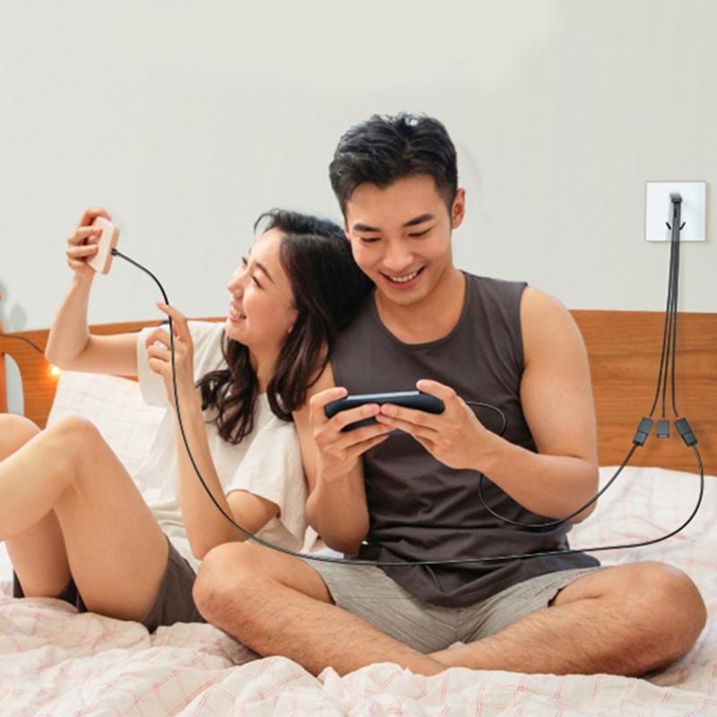 3 In 1 USB Splitter Cable, USB Power Splitter 1 Male To 3 Female USB 2.0 Adapter 1 To 3 USB Splitter USB Extension Cable