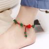 Jl61 Simple Bell Red Rope Anklet, Hand-Woven Ethnic Style Anklet Foot Decoration, Natal Year Anklet