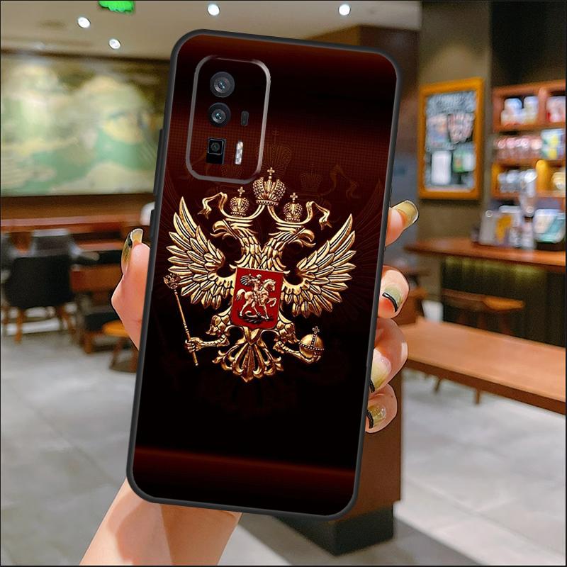 Russia Flag National Emblem Case For Xiaomi 14T Pro 13T 11T 12T 13 14 15 Ultra POCO X7 Pro X3 X5 X6 M6 F5 F6 Pro Cover