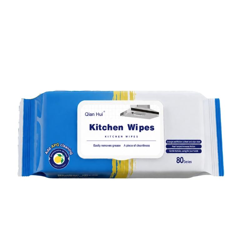 Household Disposable Grease Cleaning Wipes Heavy Duty Oil Remover Wipes Fit Kitchen Stove Range Hood Sink Daily Home Cleaning