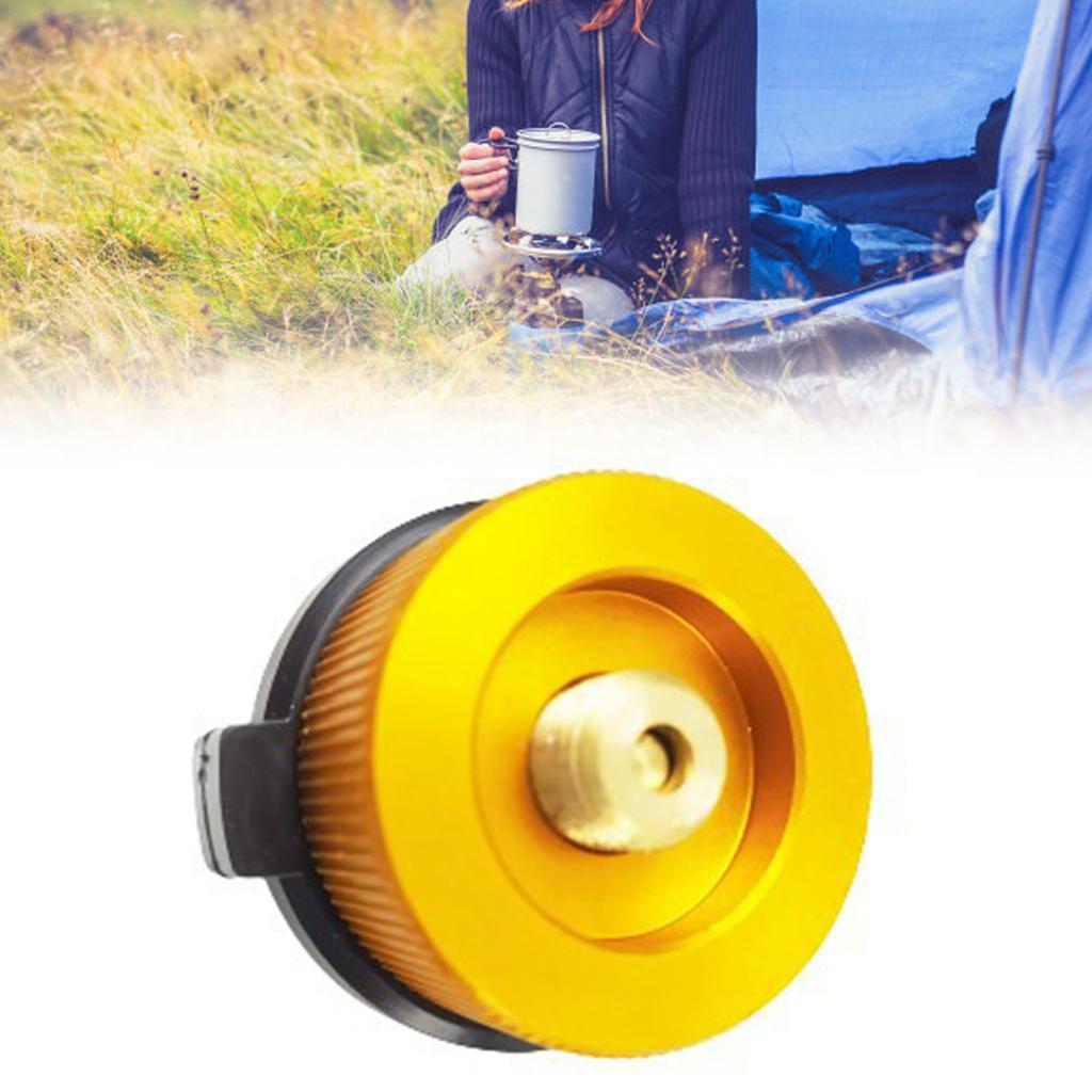 Camp Stove Gas Tank Converter Replacement Outdoor Aluminium Alloy Camping Grill Accessories Orange