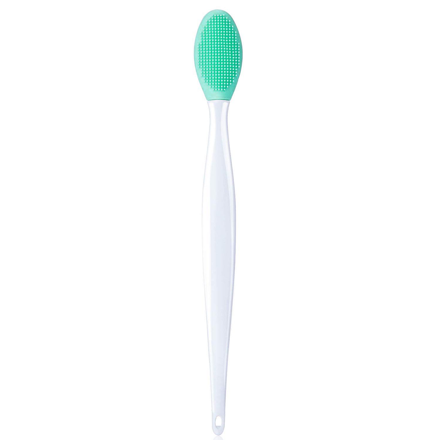 

Silicone Blackhead & Lip Brush: Dual-Sided Nose Tip & Wing Cleaner зелений