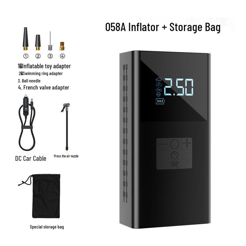 Compact Wireless Electric Tire Inflator & Air Pump with Handheld Feature