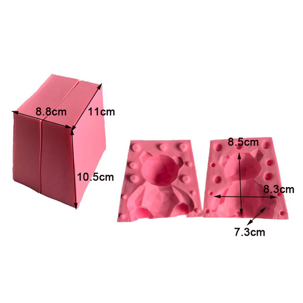 DIY Silicone Mold Non-stick Cake Mold Geometric Bear Chocolate Mold Aromatherapy Plaster Fondant Silicone Mold Baking Tools