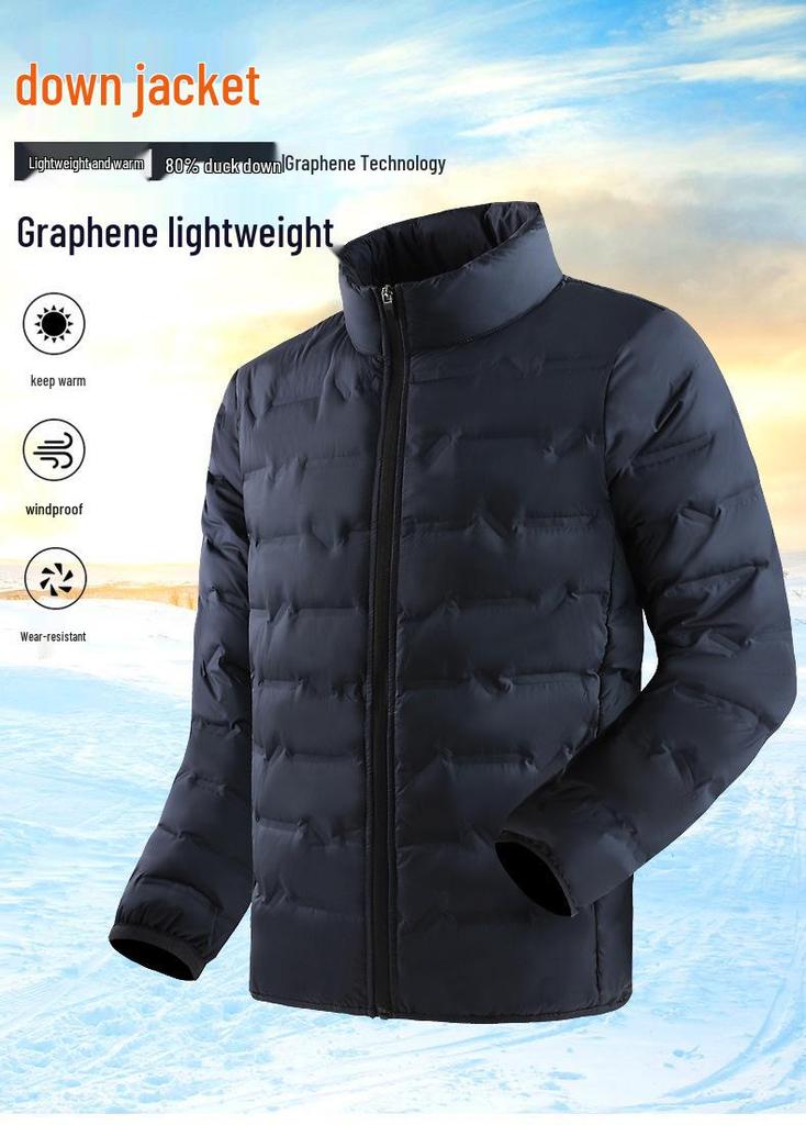 Winter Unisex Graphene Lightweight Down Jackets - Warm Casual 80% White Duck Down