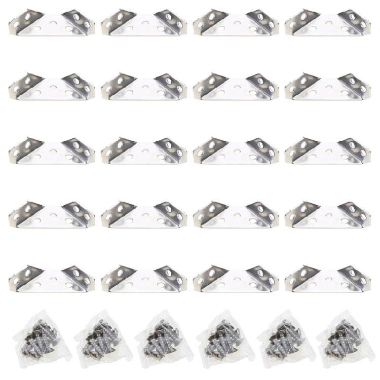 

20Pcs Universal Furniture Corner Connectors Stainless Steel Angle Corner Brackets 1