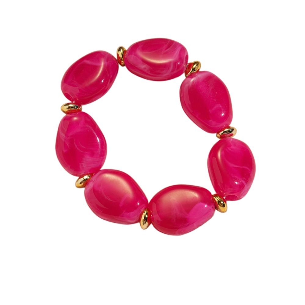 Oval Irregular Wide Bracelet Bohemian Retro Hand Ring Simple Acrylic Bangle  Girls