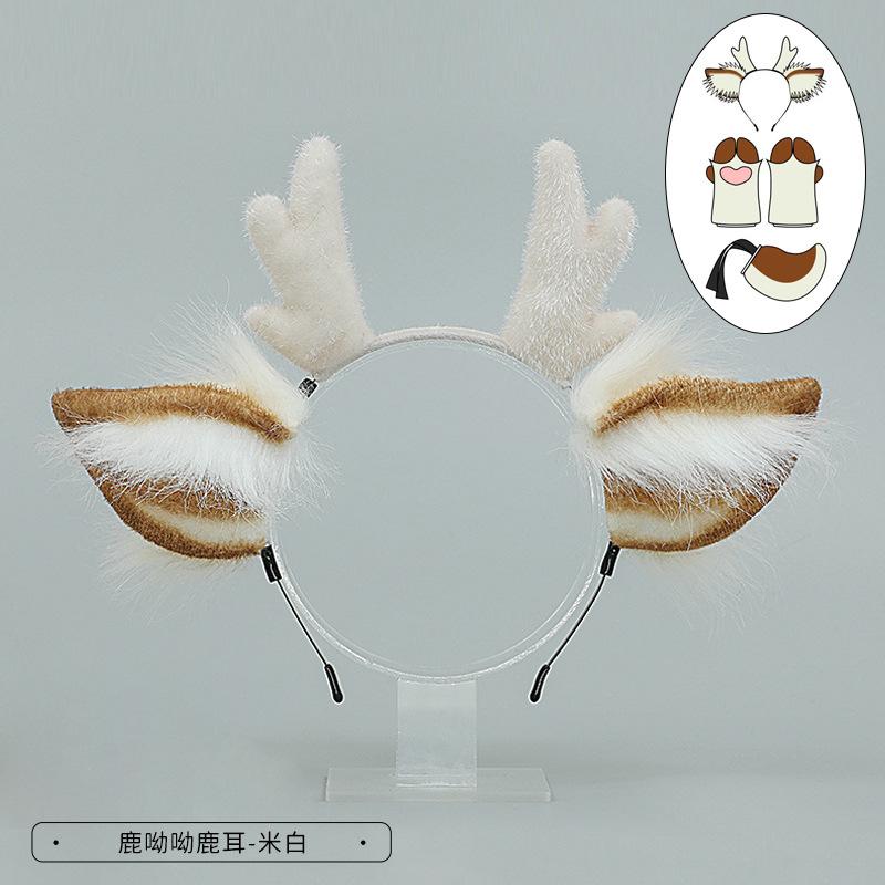 Chiristmas hair accessories antler Headband Halloween cosplay accessories y2k Beast ear headband Hair band girls item deer ear