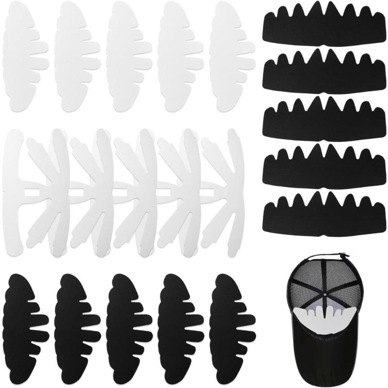 20PCS Baseball Hat Inserts Breathable Polyester Hat Liner Support Baseball Cap Shapers for Travel and Daily Storage