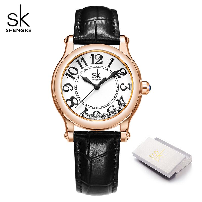 SHENGKE Oryginalny Design Damskie zegarki kwarcowe Moda Najlepsze style Damskie zegarki Najlepsze prezenty Zegar dla żony, rodziny