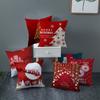 Red Series Christmas Peach Velvet Cushion Cover New Sofa Cushion Cover Square Cushion Cover
